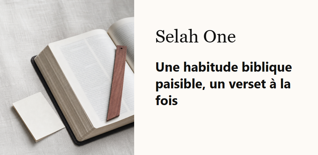 Une habitude biblique paisible, un verset à la fois