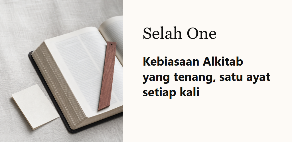 Kebiasaan Alkitab yang tenang, satu ayat setiap kali