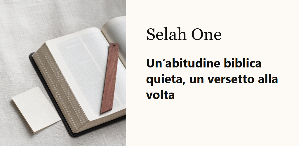 Un’abitudine biblica quieta, un versetto alla volta