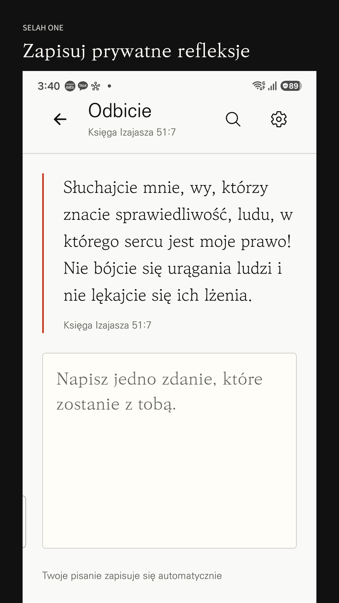 Prywatny dziennik połączony z wersetem