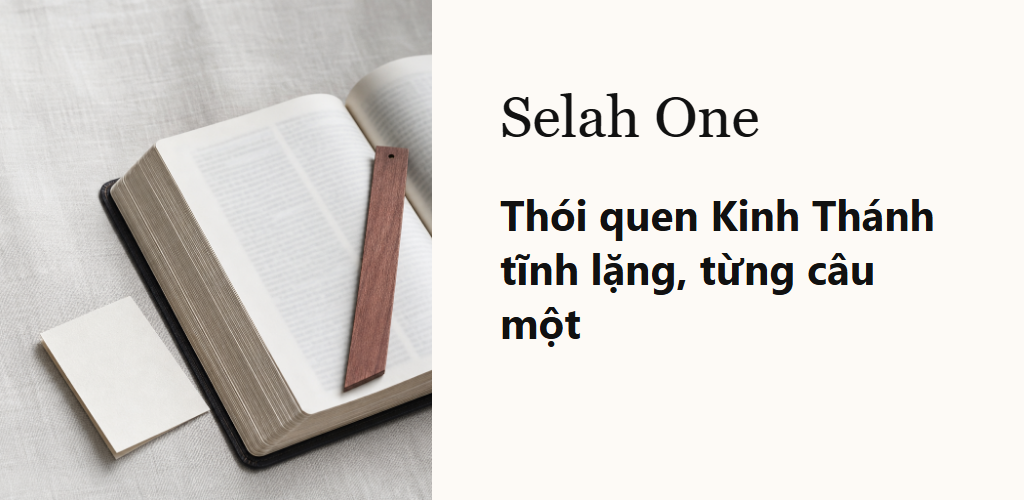 Thói quen Kinh Thánh tĩnh lặng, từng câu một